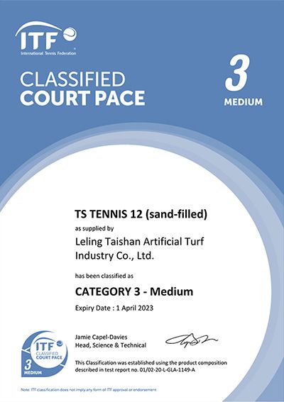 ITF Certificate-TS Tennis 12 Medium 3