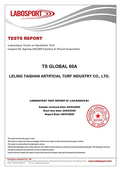 Lisport XL Ageing (40,000 Cycles) & Visual Inspectio