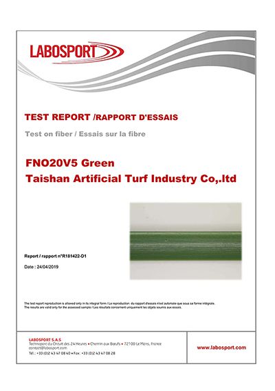 UVA (340 nm) ageing 6000 h Test on fiber Report
